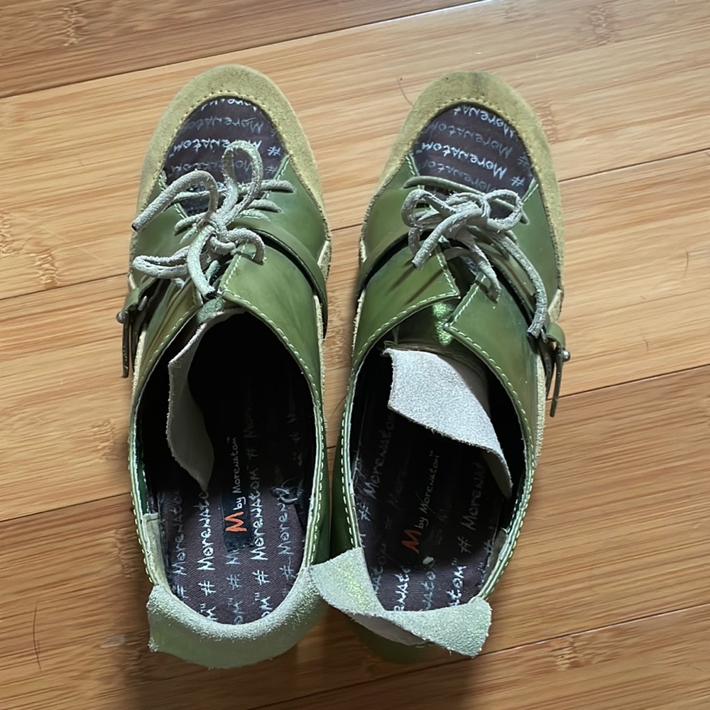 Green wedged heals by Morenatam